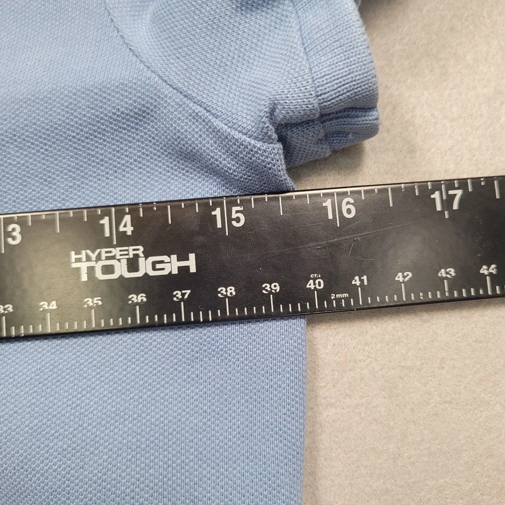 Polo Ralph Lauren Boys Light Blue Short Sleeve Mesh Polo Shirt Size L 12-14